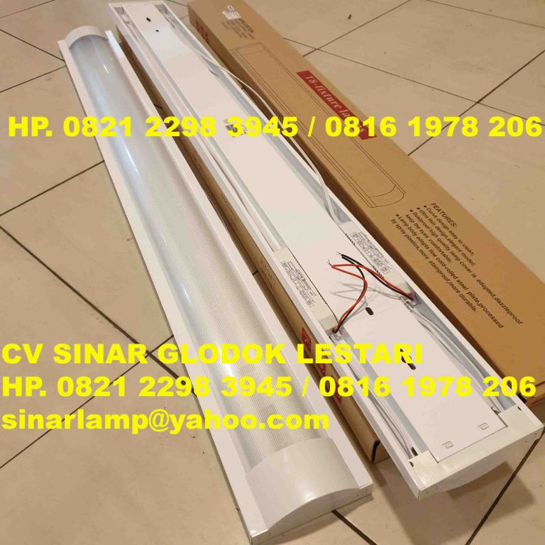 Kap Lampu TL Outbow Slim 2 x 36 Watt Ballast Elektrik Cover Susu